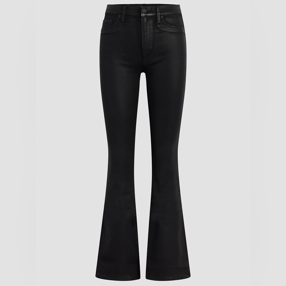 NWT Hudson black leather bootcut jeans